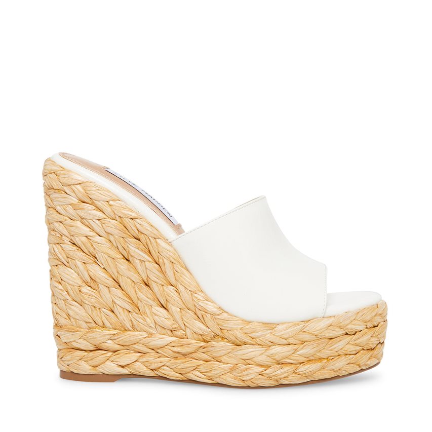 Zapatos Cuña Steve Madden Tabitha Charol Mujer Blancas | ES LY20S3